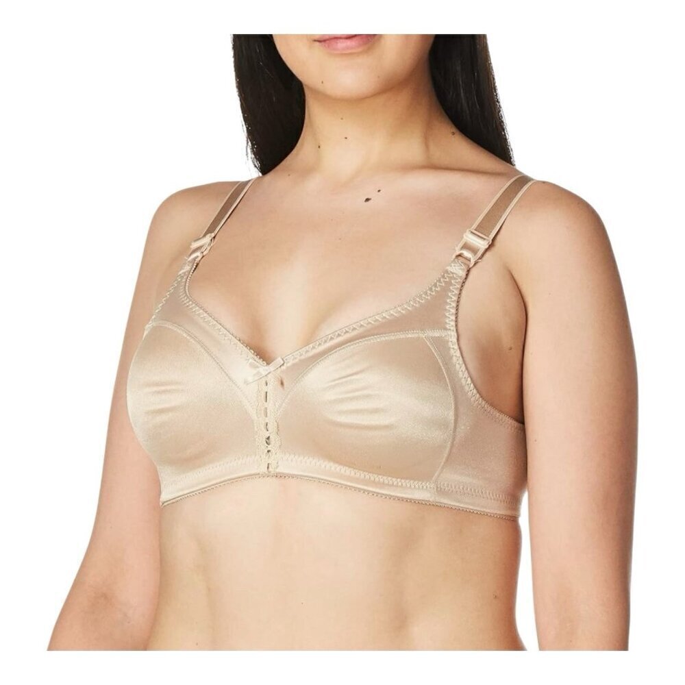 Bali DF 3820 Nude Satin Size 38DD Classic Support Cool Comfort Wireless Bra